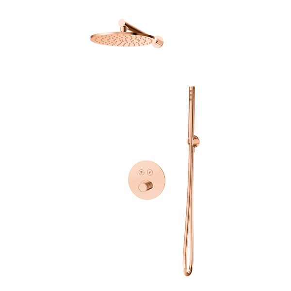 Brass Shower Set Single Handle Concealed Wall System with Rainfall Soft Spray for Home or Hotel Bathroom