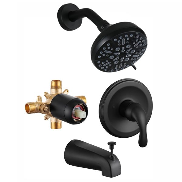 Hot and Cold Multi-functional Pre-embedded Top Spray Head Embedded Double Water Faucet Concealed Shower Set