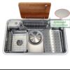 Large Single Bowl Kitchen Sink with Faucet