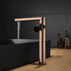 Long Neck Rose Gold Luxury Deck Mounted