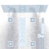 Luxury 3 Modes Rectangle Shower Head Set