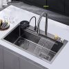Luxury 304 Stainless Steel Single Bowl Faucet