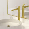 Luxury Basin Mixer Faucet Deck Mounted Brass
