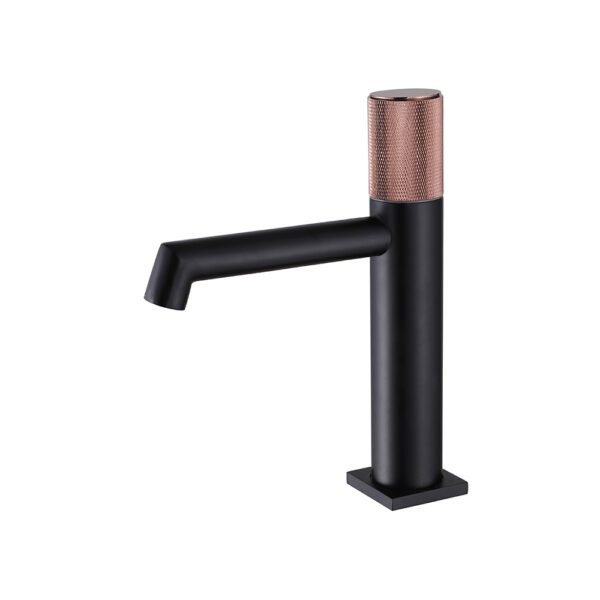Luxury Bathroom Faucet Hot Cold Water Tap Deck Mounted Single Hole Mix Color Finish Brass Tap Mixer