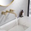 Luxury Bathroom Sink Faucet 3 Holes Brass