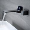 Luxury Bathroom Sink Faucet LED Digital Waterfall