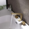 Luxury Brass Basin Faucet Deck Mounted Brushed