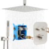Luxury Copper Shower Set Brushed Nickel Modern