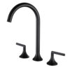 Luxury Matt Black Finished Brass Bathroom Faucet
