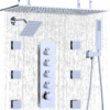 Luxury Rectangle Complete Hand Shower Head Set