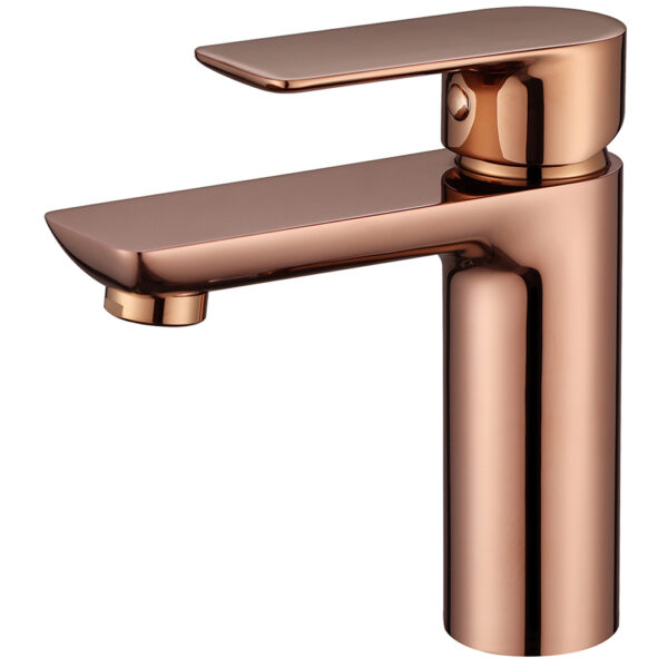 Luxury Style Single Handle Rose Gold Hot Sale Bathroom Basin Sink Mixer Tap Brass Basin Faucet