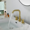 Luxury Widespread Basin Faucet 3 Holes Deck