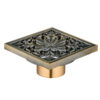 MOPO BD 1038 Luxury Antique Tile Insert Brass Floor Drain Square