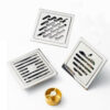 MOPO BD 1039 Bathroom Floor Drain Stainless Steel Square Shower Floor Drain
