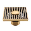 MOPO BD 1042 Brushed Gold Shower Linear Drain Rectangular Floor Drain
