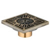 MOPO BD 1043 Copper 4 Inch Square Shower Drain Bathroom Brass Floor Drain
