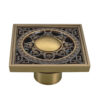 MOPO BD 1044 China Supplier Antique Brass Anti odor Toilet Balcony Square Floor Drain
