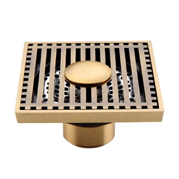 Wholesale Bathroom Shower Drain Antique Brass Lattice Floor Drai
