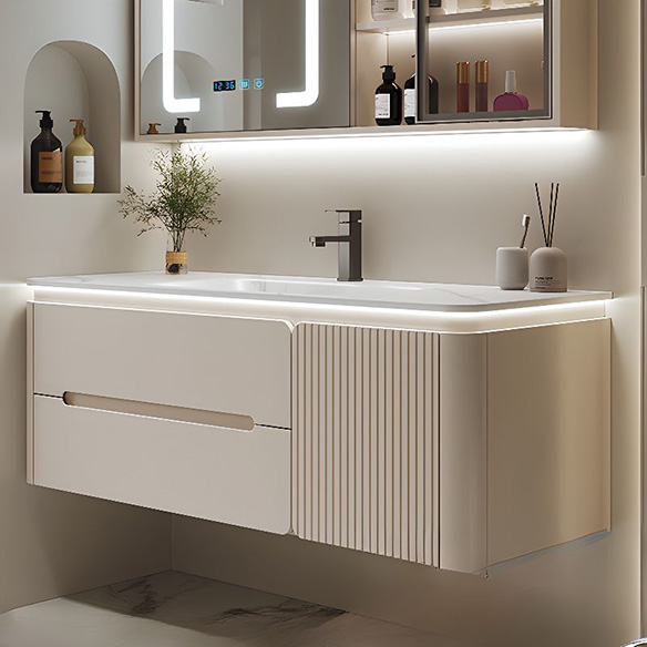Wholesale White Solid Wood Bathroom Furniture Bathroom Cabinet American Bathroom Cabinet