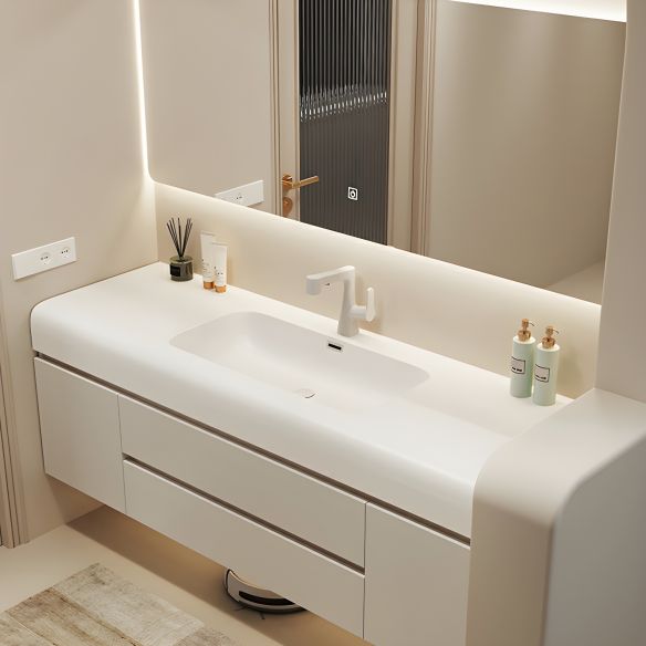 Family Use Bathroom Vanity Single Sink Bathroom Vanity Rock Slab