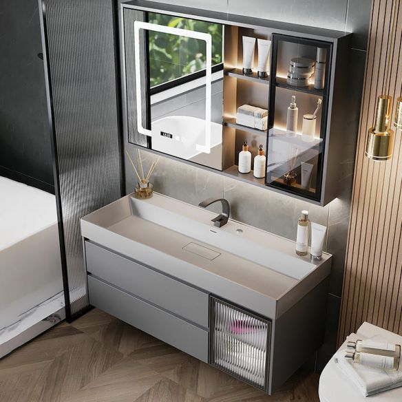 High Quality Promotion Wall Mounting Bathroom Wall Cabinet Floating Vanity