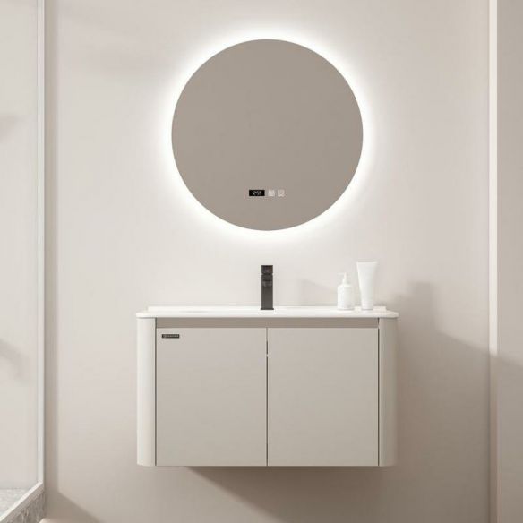 Luxury Bathroom Vanity Lighting Vanity Wooden Panel Cabinet with Mirror