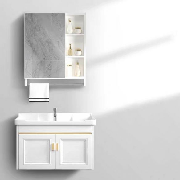 Modern Style Aluminium Bathroom Furniture Vanity Cabinet Set