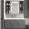 MP BC 1026 Modern Luxury Golden Edge Handle Waterproof Aluminum Cabinet