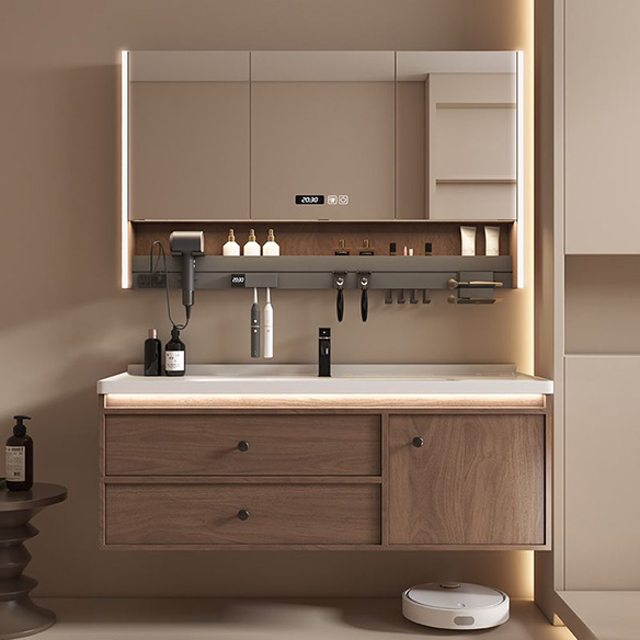 Factory Wholesale Luxury Hotel Wall Mount Floating Cabinet Bathroom Sinks Vanity
