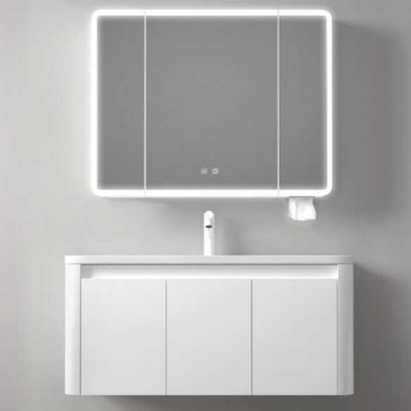 Bathroom Cabinet Wash Basin Combo Ceramic Integrated Basin Vanity Cabinet