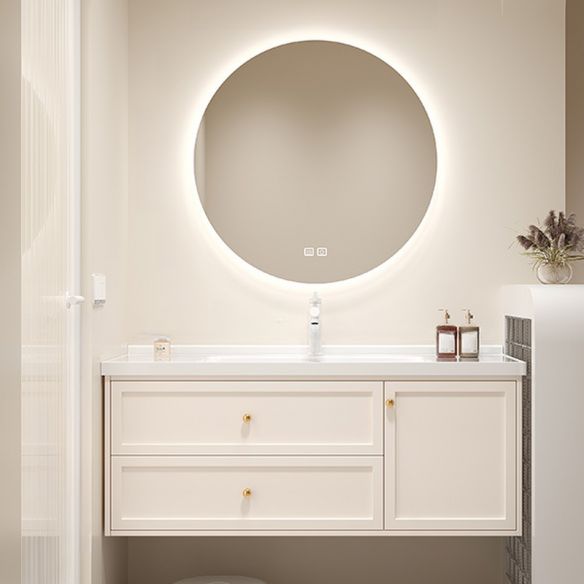 Bathroom Vanity Cabinets MDF Wall Mount Design Mirror Basin