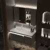 MP BC 1042 Solid Wood Bathroom Cabinet Rock Board Washbasin Bathroom Washbasin