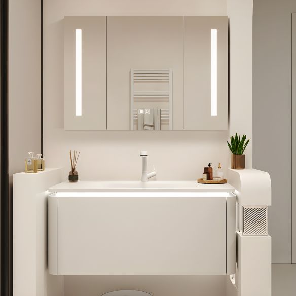 New Bathroom Single Sink Wooden Medicine Cabinet Bathroom Cabinet Vanity