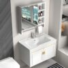 MP BC 1052 Aluminium Bathroom Furniture Vanity Cabinet Set with Sink Mirror