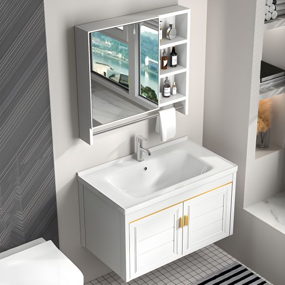Aluminium Bathroom Furniture Vanity Cabinet Set with Sink Mirror