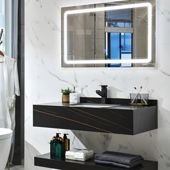 Luxury Double Sink Basin Floating Bathroom Vanity Cabinet Home Center