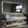 MP BC 1058 New Design Bathroom Washbasin Cabinet Floating Sintered Stone Marble Countertop Stone Bathroom Cabinets