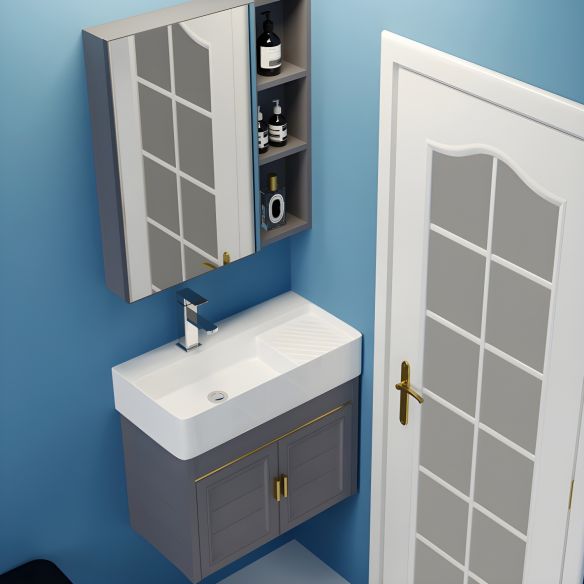 Modern Bathroom Vanity Ceramic Sink Set Bathroom Cabinet