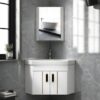 MP BC 1087 Luxury White Aluminum Waterproof Wall Storage Triangle Corner Cabinet