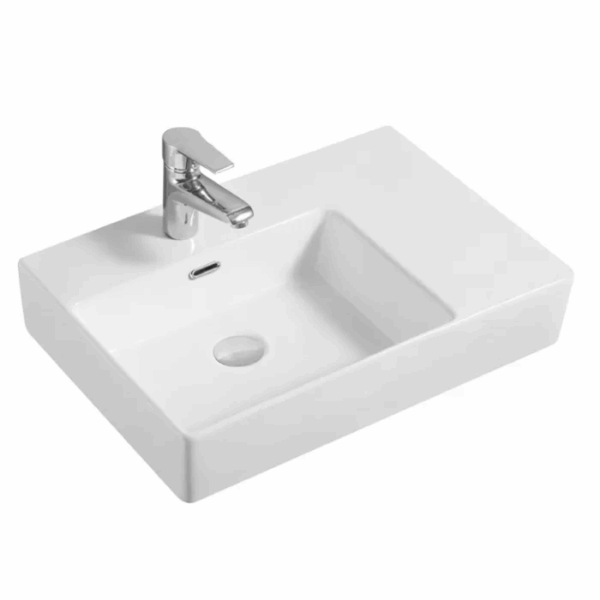 China Sanitary Ware Factory Wholesale Cube Wall Basin Left Hand Bowl