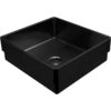 MP BS 1052 Sanitary Manufacturer Wholesale Basin Suppliers Milan Rectangular SS Inset Black Basin