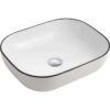 MP BS 1066 China Bathroom Basin Manufacturers Factory Wholesale Naples Black Line Counter Top Basin