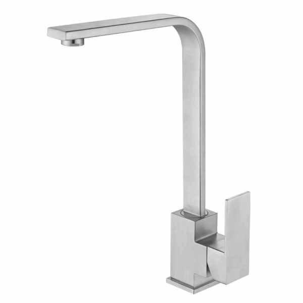 Wall Mounted Square Kitchen Faucet with Pull Out Waterfall Tap