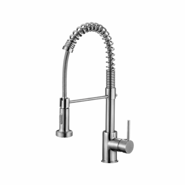 Single Hole Stainless Steel Pull Down Kitchen Faucet
