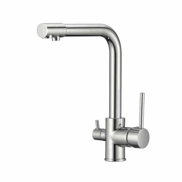 High Quality Brass Dual Handle Kitchen Sink Tap Cold and Hot