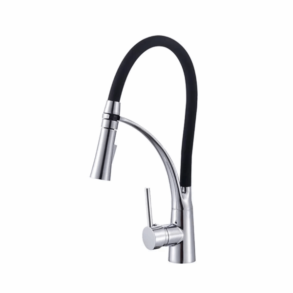 Modern Single Handle Brass Kitchen Faucet with Flexible Spout