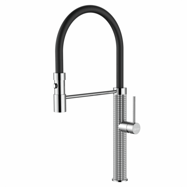 Bathroom Water Tap Single Lever Pull Down Spring Spray Kitchen Faucet