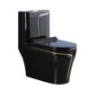 MP OP 1036 One Piece Siphoinc Flushing Black Gold Bathroom Toilet