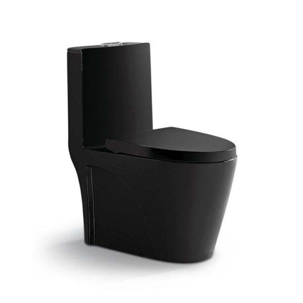 Sanitary Ware Matte Black Bathroom Dual Flush One Piece Toilet
