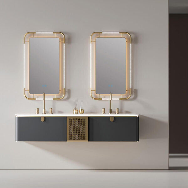 Luxury Tall Bathroom Vanity Floor Mounted Bathroom Sink Cabinet